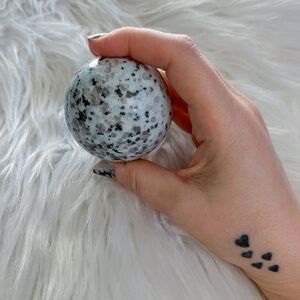 Gorgeous kiwi jasper crystal sphere